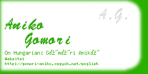 aniko gomori business card